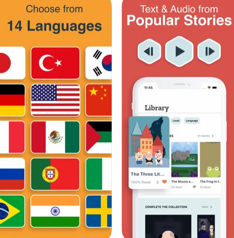 تطبيق Beelinguapp لتعلم اللغات