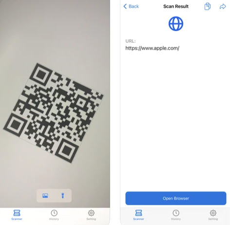 تطبيق QR Scanner قاريء الأكواد السريعة الذكية