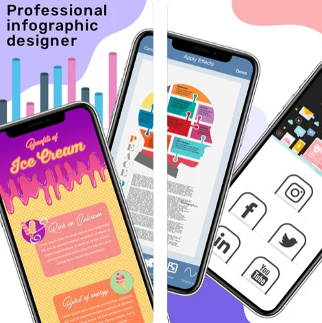 تطبيق InfoGraphic Poster Creator - لإنشاء التصميمات والإنفوغرافيك 