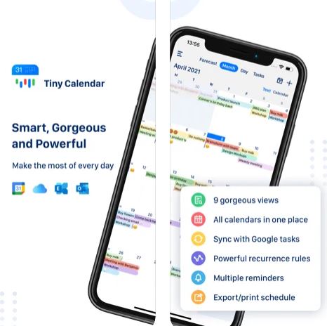 تطبيق Tiny Calendar Pro - التقويم