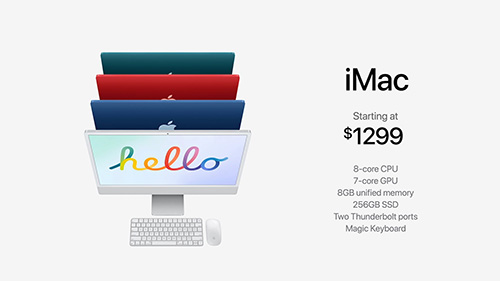 الإعلان عن أجهزة iMac 2021
