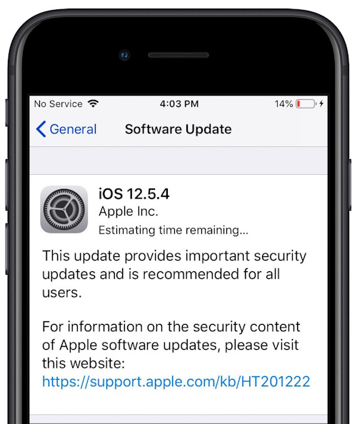 ابل تطلق تحديث iOS 12.5.4 الأمني لأجهزة الايفون والايباد القديمة!