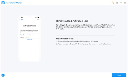 مراجعة Tenorshare 4MeKey أداة نموذجية لإزالة حماية iCloud من أي جهاز iOS