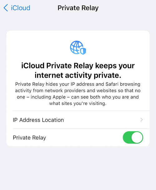 كيفية تفعيل خدمة ابل Private Relay