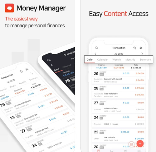 تطبيق Money Manager لإدارة نفقاتك وأموالك