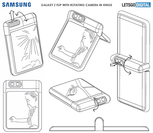 سامسونج تسجل براءة اختراع لهاتف قابل للطي بكاميرا سيلفي دوّارة