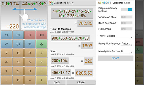 Multi-Screen Voice Calculator Pro