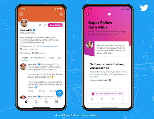 تويتر يطلق خدمة التغريدات المدفوعة Super Follow - تعرف عليها!