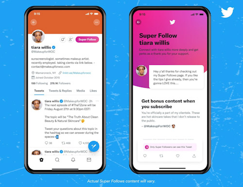 تويتر يطلق خدمة التغريدات المدفوعة Super Follow - تعرف عليها!