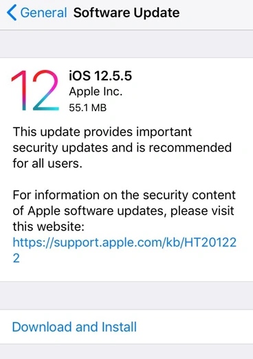 ابل تطلق تحديث iOS 12.5.5 لهواتف الايفون وأجهزة الايباد القديمة!