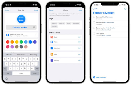 أهم المزايا الجديدة في تطبيق التذكيرات Reminders في iOS 15