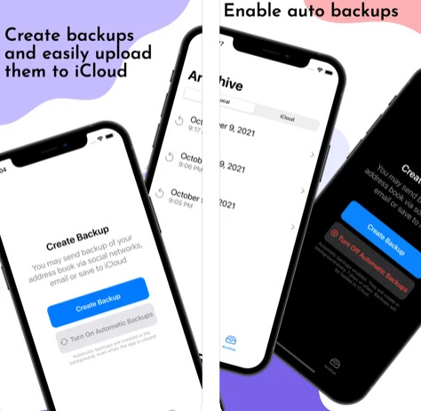 تطبيق Contacts Backup لنسخ الأرقام احتياطياً