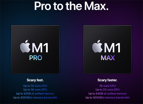 M1 Pro و M1 Max .. معالجات بأداء ثوري حقاً في ماك بوك برو 2021