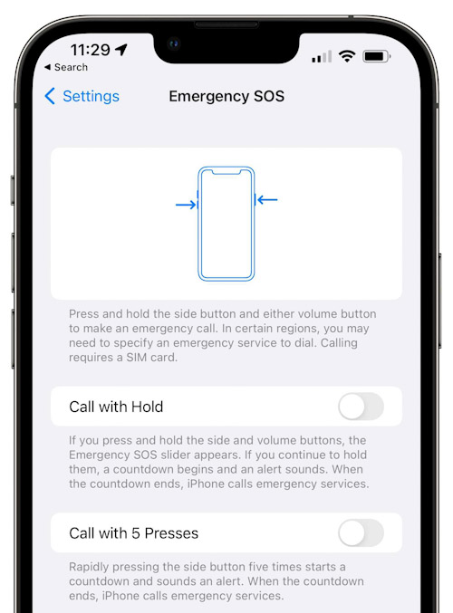 ابل تطلق تحديث iOS 15.2 التجريبي - مكالمات الطواريء SOS