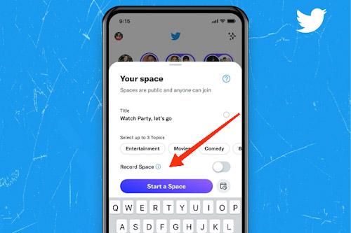 تطبيق تويتر يتيح تسجيل الحوارات الصوتية في خاصية المساحات Spaces