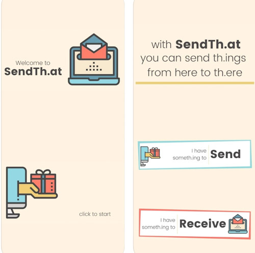 تطبيق SendTh.at - لمشاركة الصور والروابط