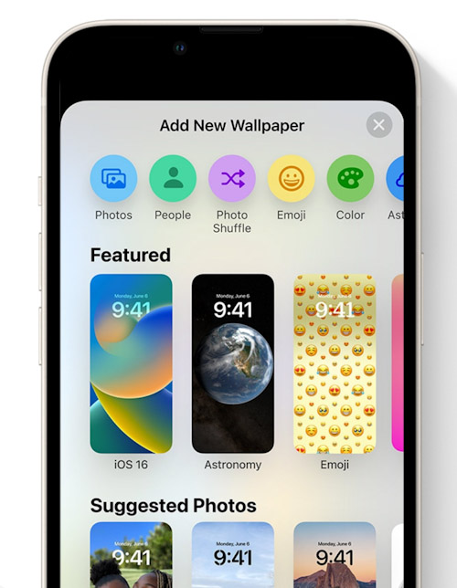 تحديث iOS 16 - تخصيص شاشة القفل