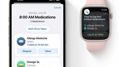 تحديث ساعة ابل watchOS 9 - التذكير بالأدوية