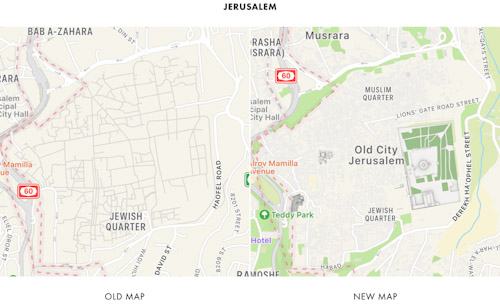 خرائط ابل الجديدة - القدس