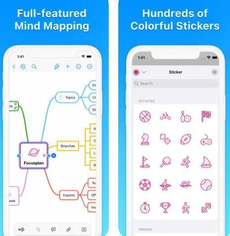 تطبيق Focusplan لإنشاء خرائط عقلية