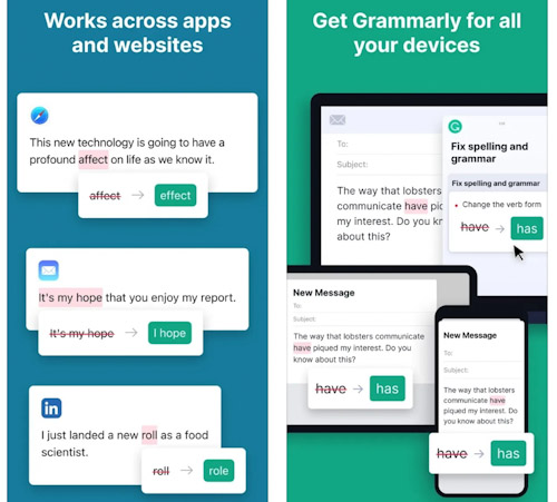 تطبيق تصحيح الكتابة Grammarly