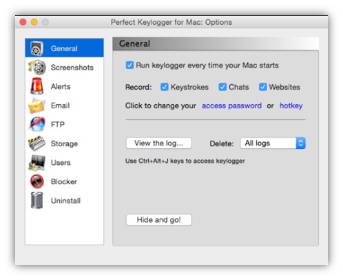برنامج Perfect Keylogger for Mac