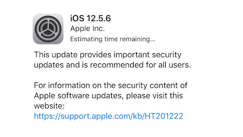 ابل تطلق تحديث iOS 12.5.6 - تحديث مهم للأجهزة القديمة