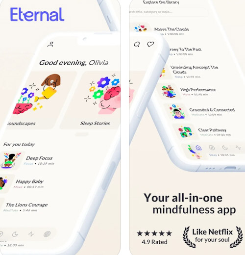 تطبيق Eternal للتأمل والنوم