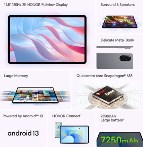 هونر تُطلق تابلت Honor Pad X9 بمواصفات رائعة وتكلفة متوسطة