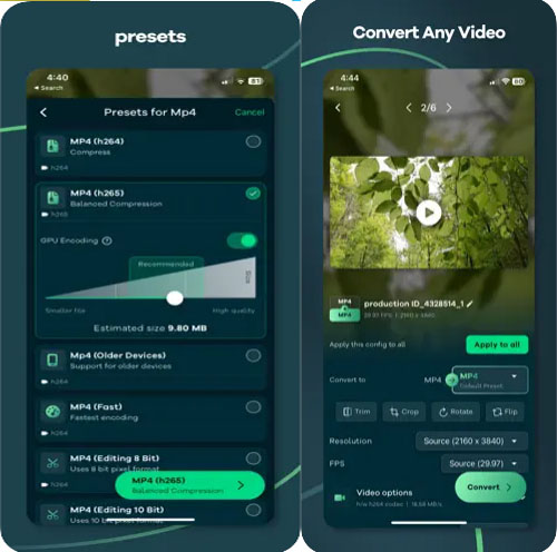 تطبيق Video Converter, Compressor للايفون