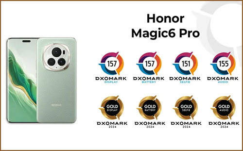 هاتف Honor Magic6 Pro يحقق أرقامًا قياسية بمراجعات DXOMARK