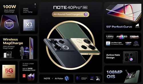 بسرعة 100 وات وشحن لاسلكي - انفنيكس تُعلن عن سلسلة Infinix Note 40 Pro 5G للفئة المتوسطة